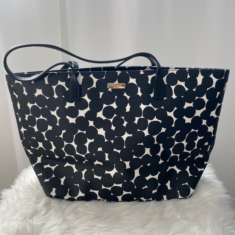 Kate Spade Black and White Large Tote Bag